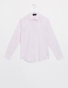 Asos Design Slim Fit Check Shirt In Pink