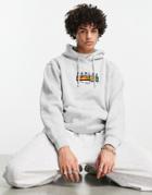 Parlez Solaris Embroidered Hoodie In Gray
