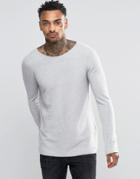 Diesel K-quantum Sweater Wide Neck - Gray