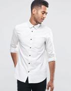 Jack & Jones Shirt With Contrast Buttons - White
