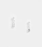 Asos Design Sterling Silver Stud Earrings With Padlock Drop