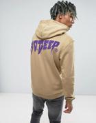 10.deep Hoodie With Back Logo - Stone