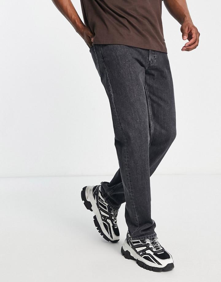 Weekday Klean Straight Jeans In Nova Black