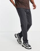 Weekday Klean Straight Jeans In Nova Black