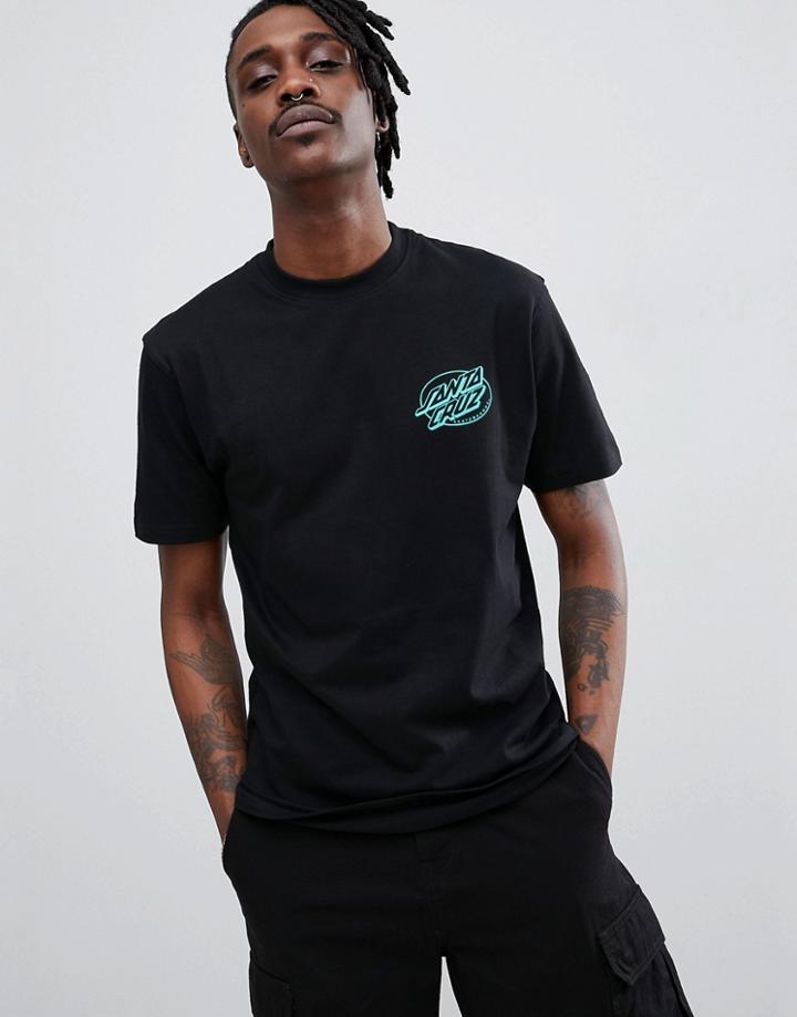 Santa Cruz Oval Dot T-shirt In Black - Black