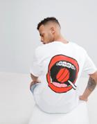 New Love Club Oversized Lolly Pop Back Print T-shirt - White
