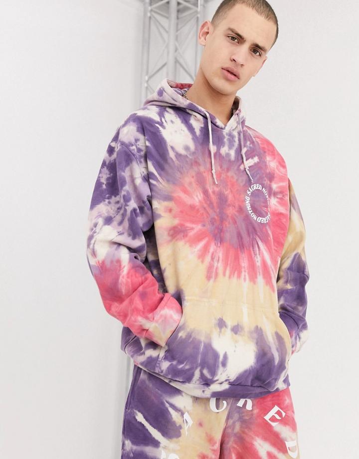 Nothing Is Sacred Sunprint Pastel Tie Dye Hoodie In Multi