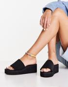 Truffle Collection 90s Flatform Sandals In Black
