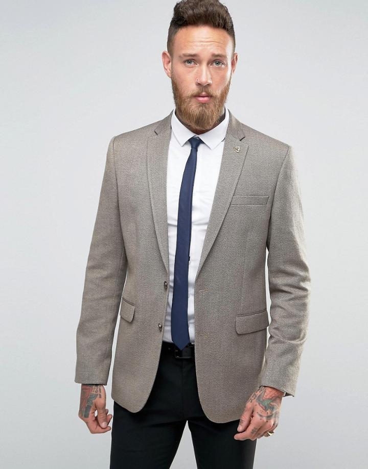 Farah Skinny Blazer - Brown