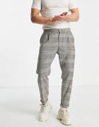 Bolongaro Trevor Skinny Fit Smart Pants In Gray Check