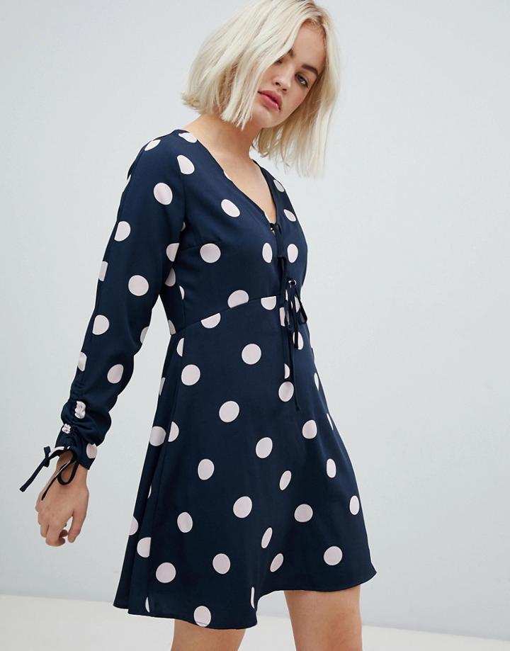 Pepe Jeans Clea Polka Dot Dress - Navy