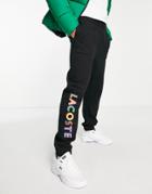 Lacoste Graphics Logo Sweatpants In Black