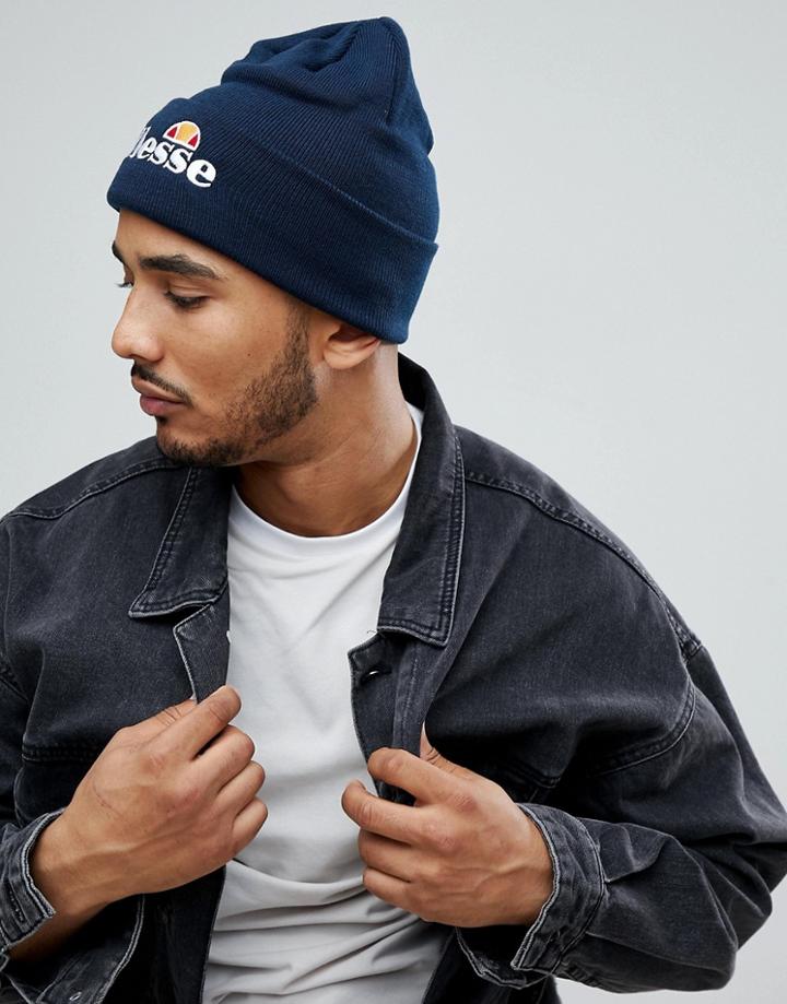 Ellesse Beanie With Logo In Navy - Navy