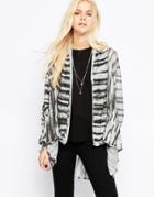 Religion Vanish Drape Stripe Cardigan
