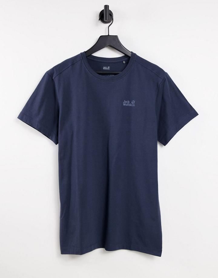 Jack Wolfskin Essential T-shirt In Navy
