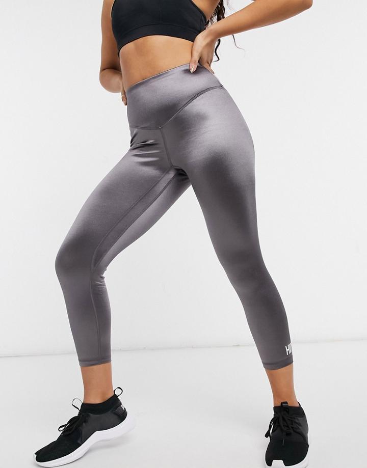 Hiit High Shine Leggings In Gray-grey