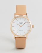 Reclaimed Vintage Inspired Leather Watch In Tan 36mm Exclusive To Asos - Tan