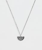 Asos Design Shell Pendant Necklace In Silver Tone - Silver