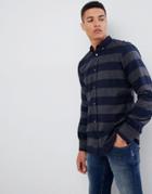 French Connection Stripe Flannel Shirt-gray