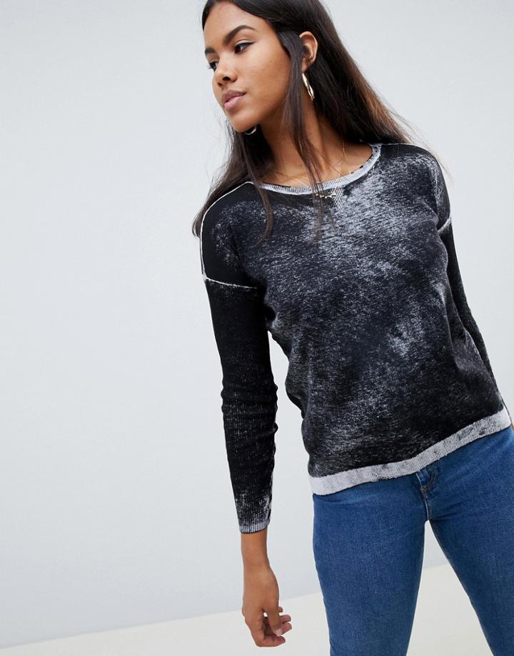 Blanc Noir Boyfriend Sweater - Black