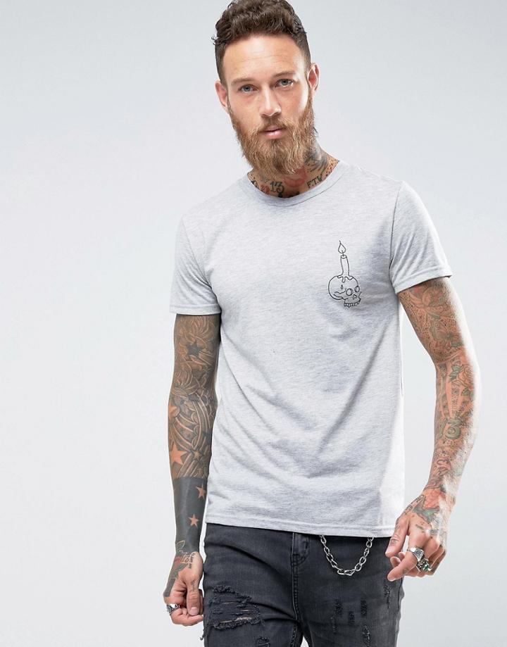 Roadies Of 66 Chest Print T-shirt - Gray