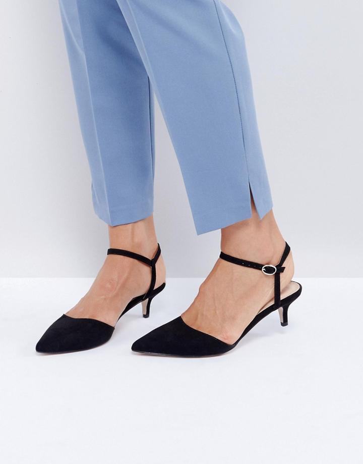 Office Mitten Kitten Heeled Shoes - Black