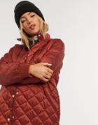 In Wear Himai Padded Liner Coat In Rust-brown