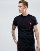 New Look T-shirt With Cola Embroidery In Black - Black