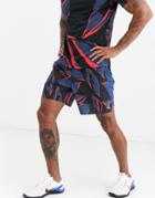 Nike Running Floral Fiesta 7in Shorts In Blue Print