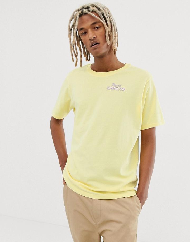 Weekday Frank Donuts T-shirt - Yellow
