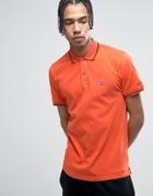 Love Moschino Tipped Polo Shirt With Chest Logo - Orange