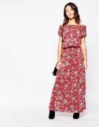 First & I Boho Maxi Dress - Rosewood