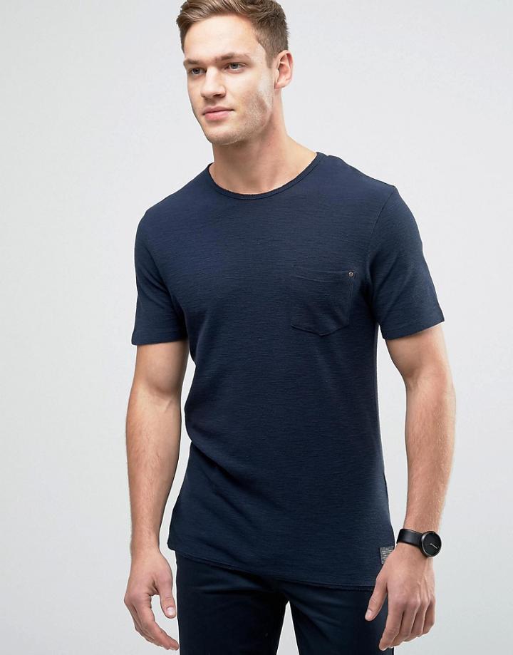 Jack & Jones Vintage T-shirt With Rivet Pocket - Navy