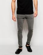 Only & Sons Washed Gray Jeans In Skinny Fit - Gray