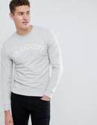 Lyle & Scott Embroidered Logo Sweat In Gray-white