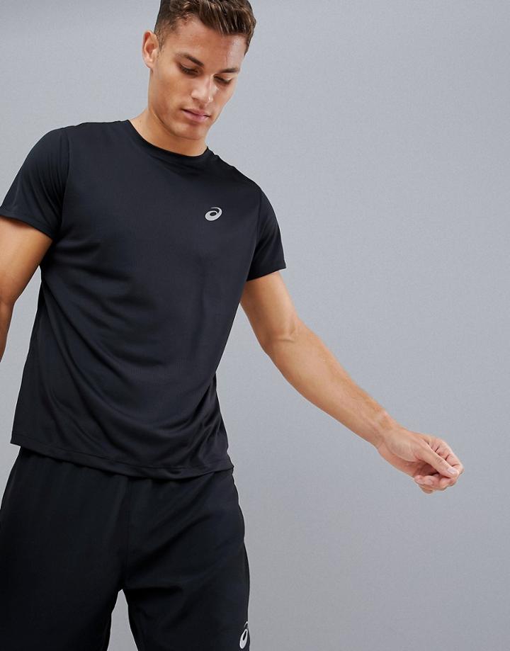 Asics Running T-shirt In Black - Black