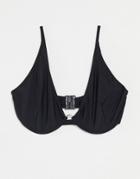 Missguided Fuller Bust Mix & Match Underwired Bikini Top In Black
