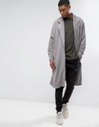 Asos Extreme Oversized Longline Jersey Duster Coat - Gray