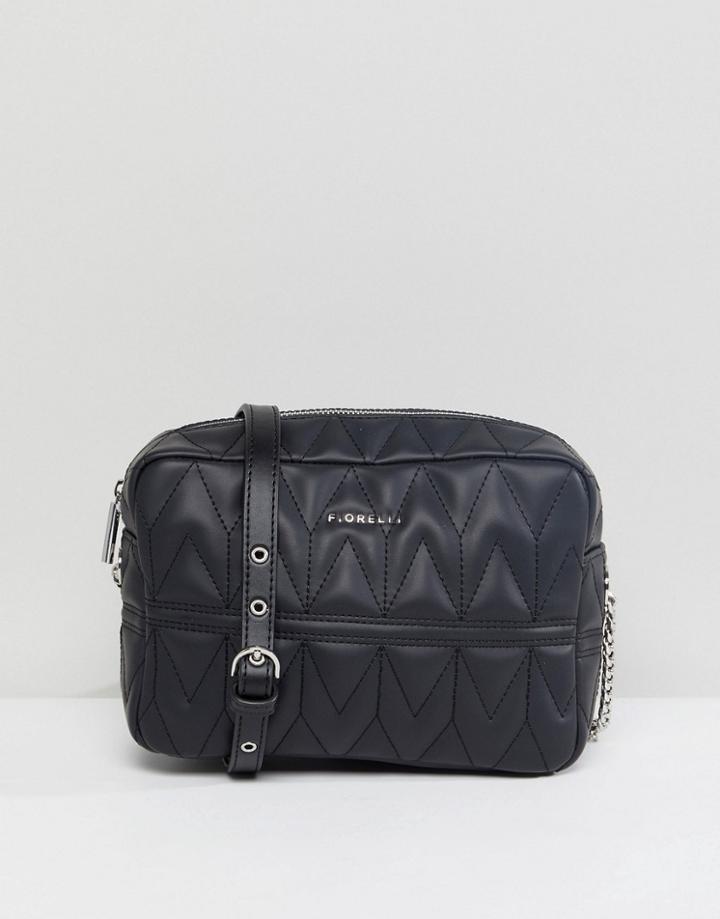 Fiorelli Lola Chevron Quilted X Body Bag - Black