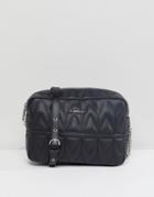 Fiorelli Lola Chevron Quilted X Body Bag - Black