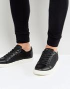 Armani Jeans All Over Logo Sneakers In Black - Black