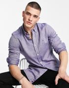 Tommy Hilfiger Herringbone Slim Fit Shirt In Navy