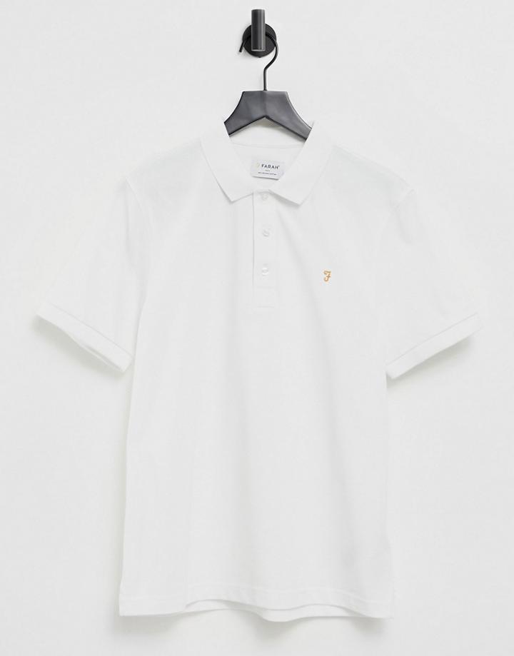 Farah Blanes Organic Cotton Polo In White