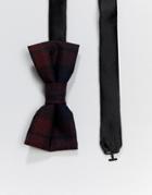 Twisted Tailor Bow Tie Red Check - Red