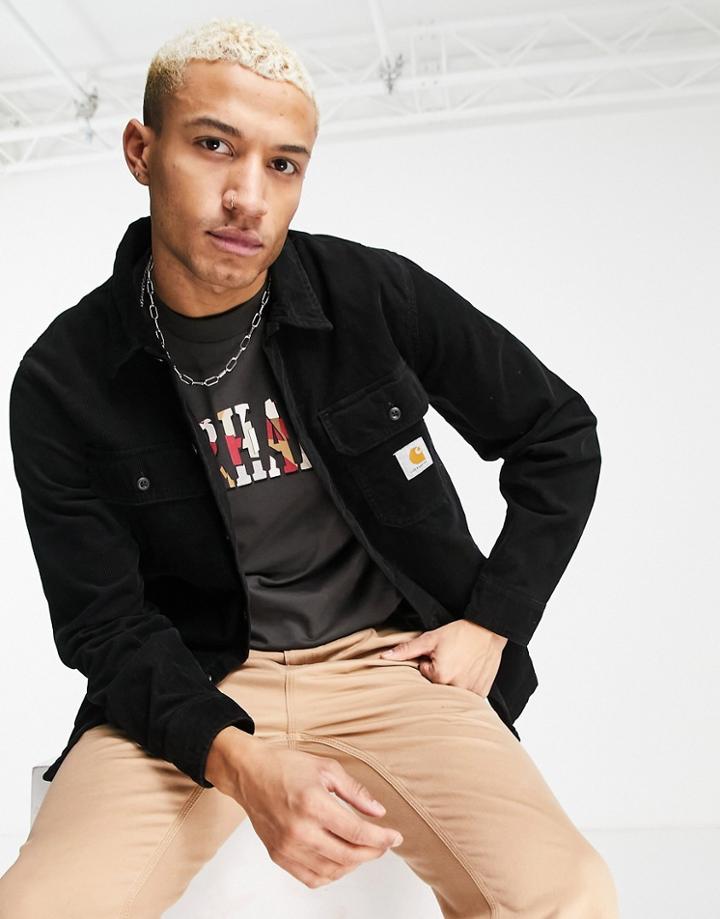 Carhartt Wip Dixon Cord Overshirt In Black