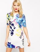 Asos Printed Scuba T-shirt Dress - Multi
