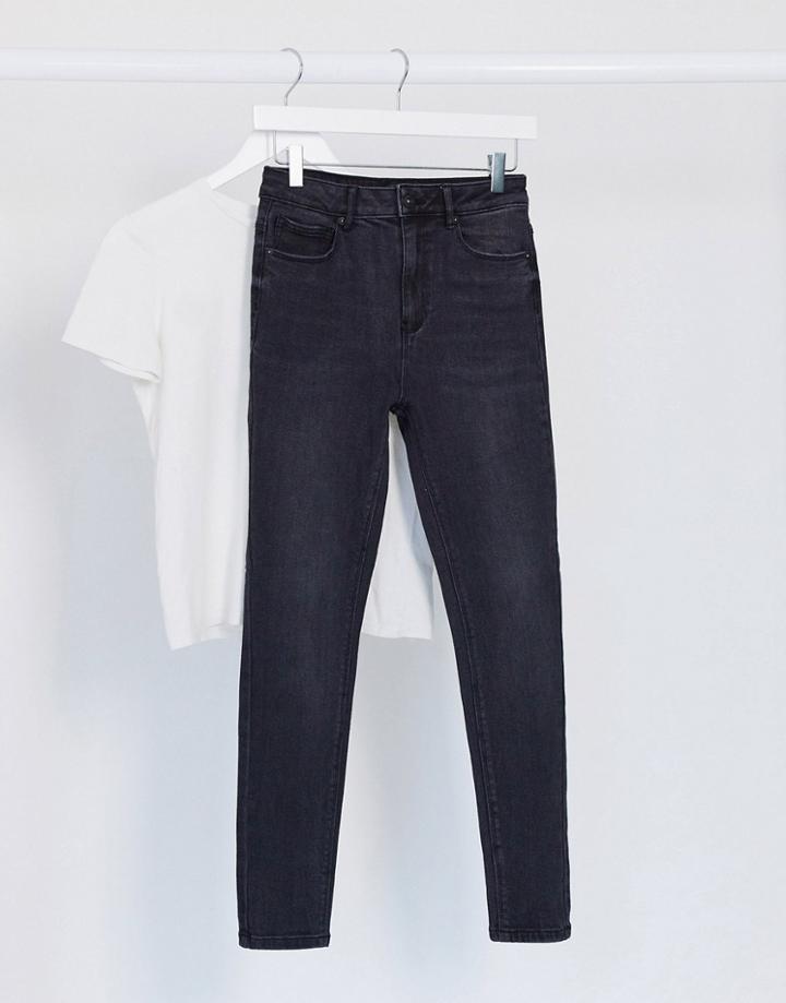 Only Mila High Waisted Skinny Jeans In Black
