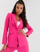 Saint Genies Tailored Blazer In Hot Pink