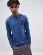 The North Face Long Sleeve Fine T-shirt In Blue - Blue