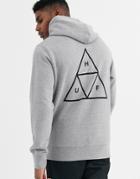 Huf Essentials Triple Triangle Hoodie In Gray
